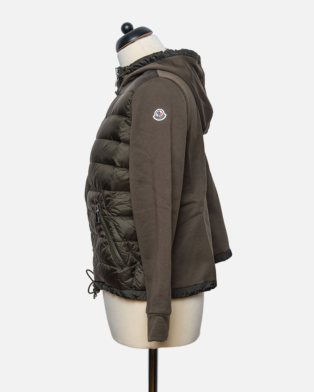 Moncler Sweat/Steppjacke Dunkelgrün