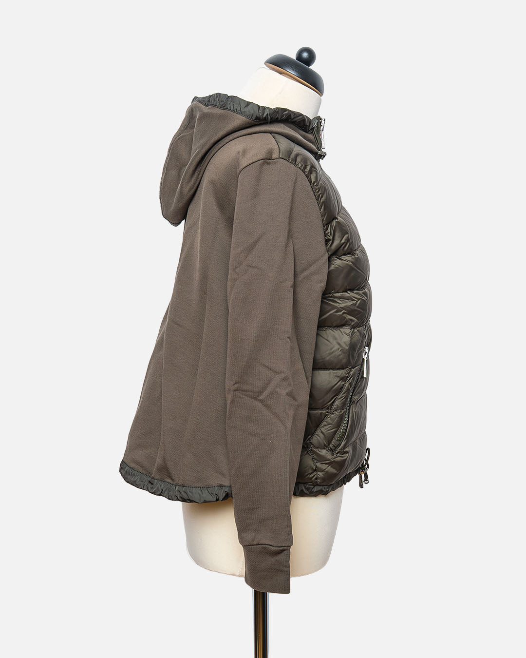 Moncler Sweat/Steppjacke Dunkelgrün