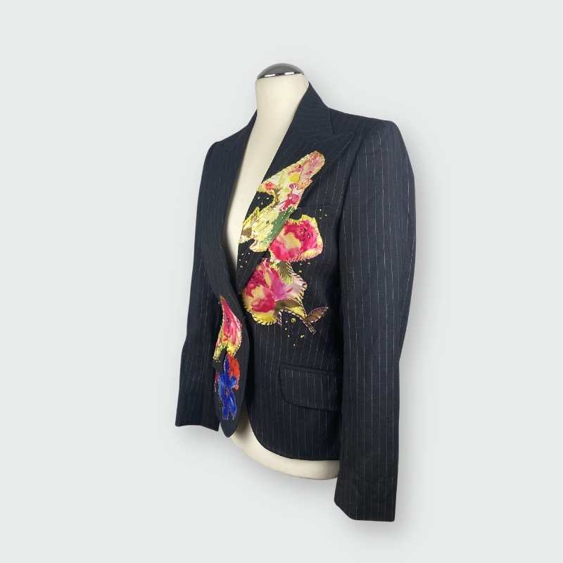 Dolce&Gabbana Blazer mit Nadelstreifen und Stick