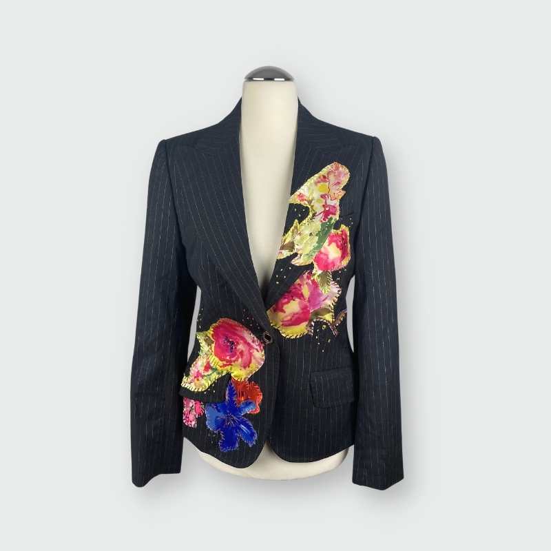 Dolce&Gabbana Blazer mit Nadelstreifen und Stick