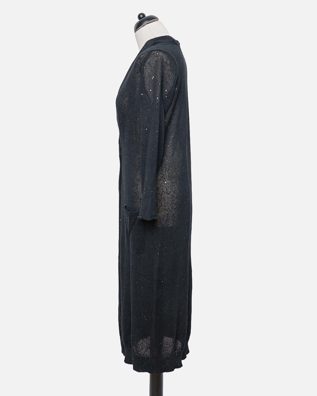 Brunello Cucinelli langer Cardigan mit Pailetten · Schwarz