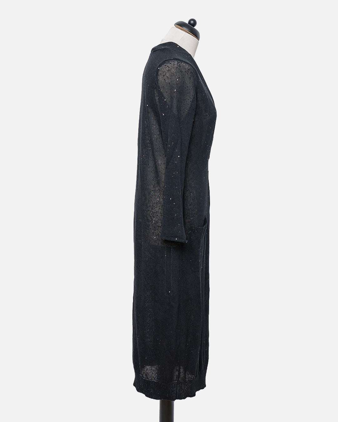 Brunello Cucinelli langer Cardigan mit Pailetten · Schwarz