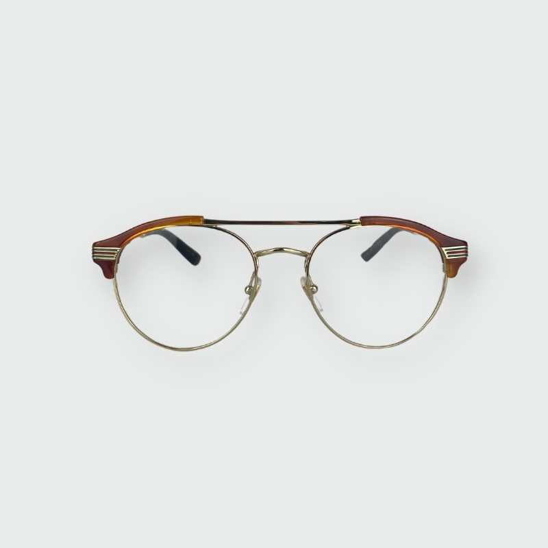 Gucci Brille Braun Gold