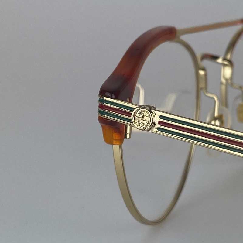 Gucci Brille Braun Gold