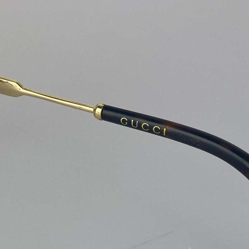 Gucci Brille Braun Gold