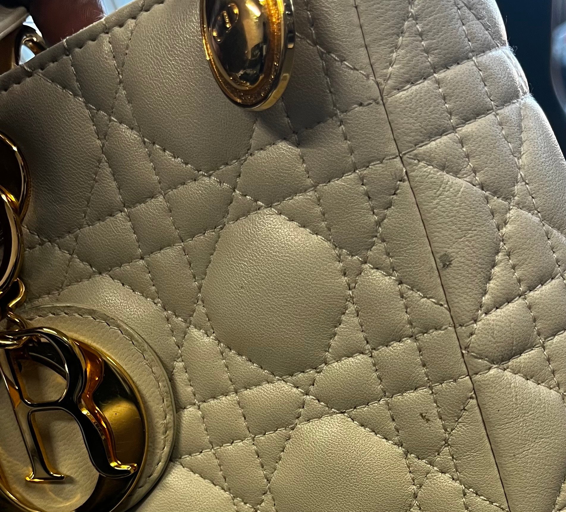 Christian Dior Vintage Lady Dior Leather Large