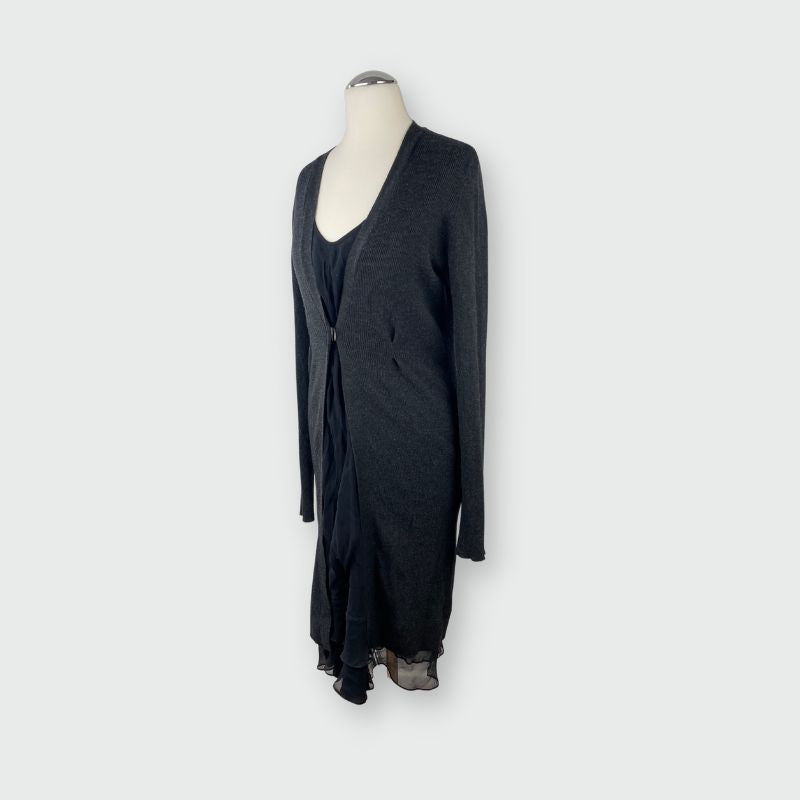 Brunello Cucinelli Cardigan-Kleid Grau