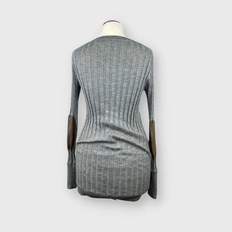 Brunello Cucinelli Pullover mit Patches Grau