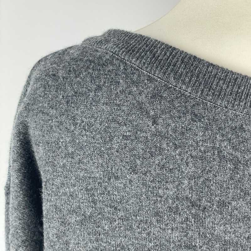 Brunello Cucinelli Kleid mit V-Ausschnitt Grau
