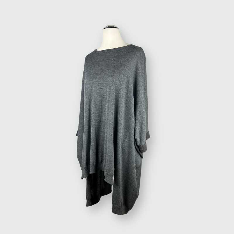 Brunello Cucinelli Kleid asymmetrisch Grau