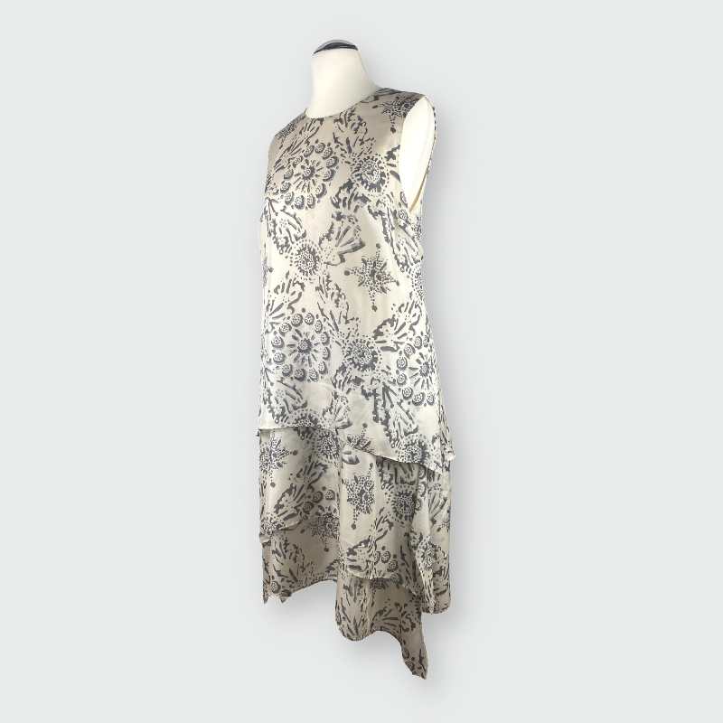 Brunello Cucinelli Kleid Beige Grau