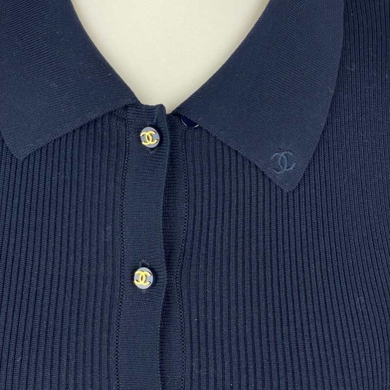 Chanel ärmelloses gestricktes Hemd