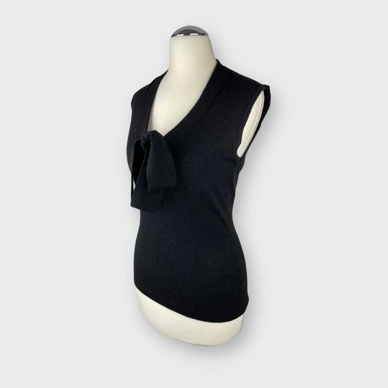 Dolce&Gabbana Top mit Schleifenausschnitt Schwarz