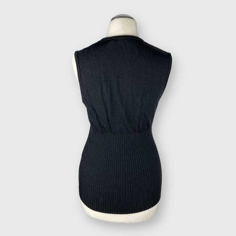 Dolce&Gabbana Top mit tiefen V-Ausschnitt Schwarz