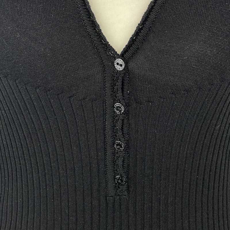 Dolce&Gabbana Top mit tiefen V-Ausschnitt Schwarz