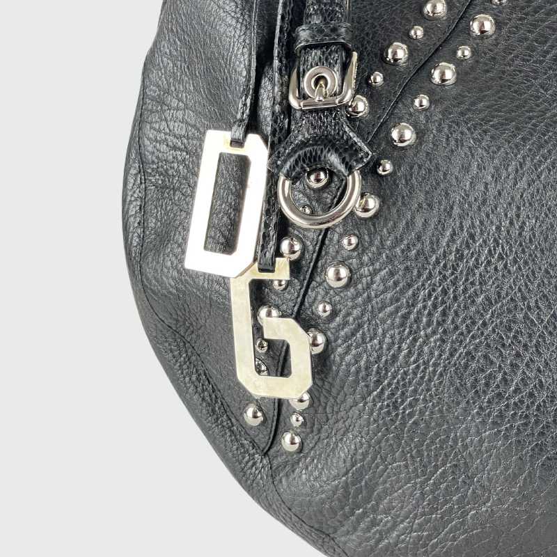 Dolce&Gabbana Schultertasche Schwarz mit Nieten