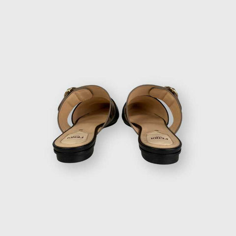 Fendi FF Monogram Leder Mules