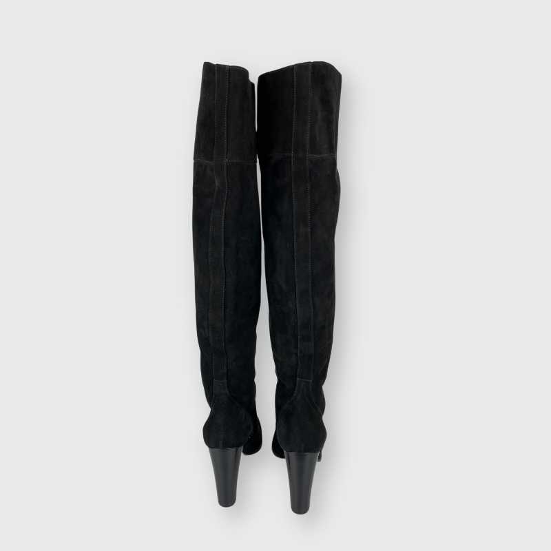 Hermès Stiefel mit Absatz Schwarz