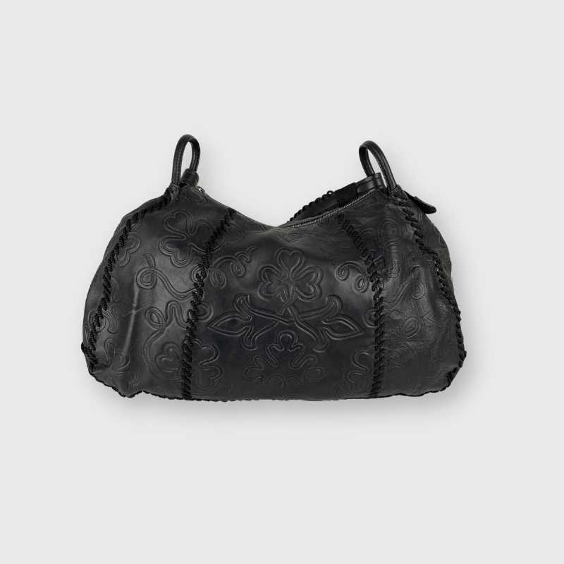 Prada Schultertasche Schwarz geprägt