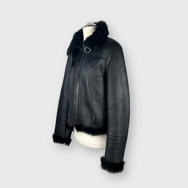 Prada Lederjacke · Schwarz · Gr. L