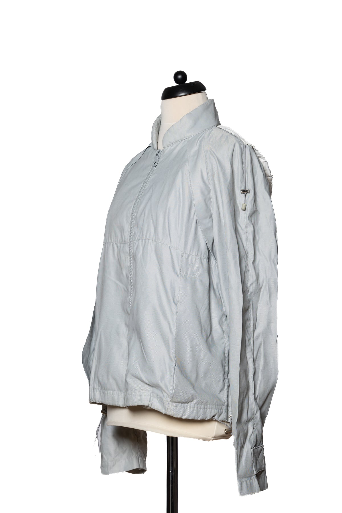 Chanel Windjacke mit Logopatch hinten Grau