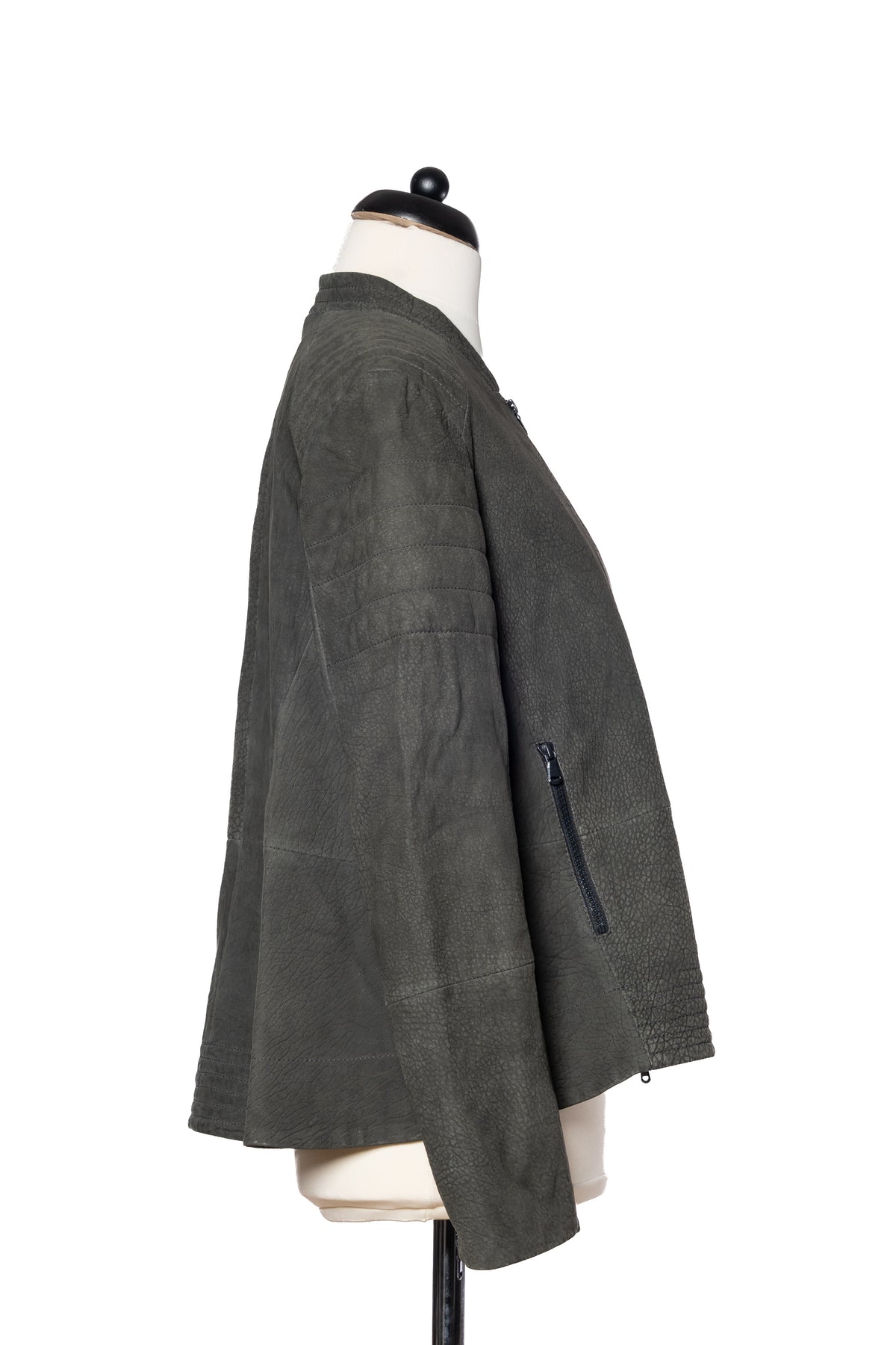 Brunello Cucinelli Lederjacke Grau