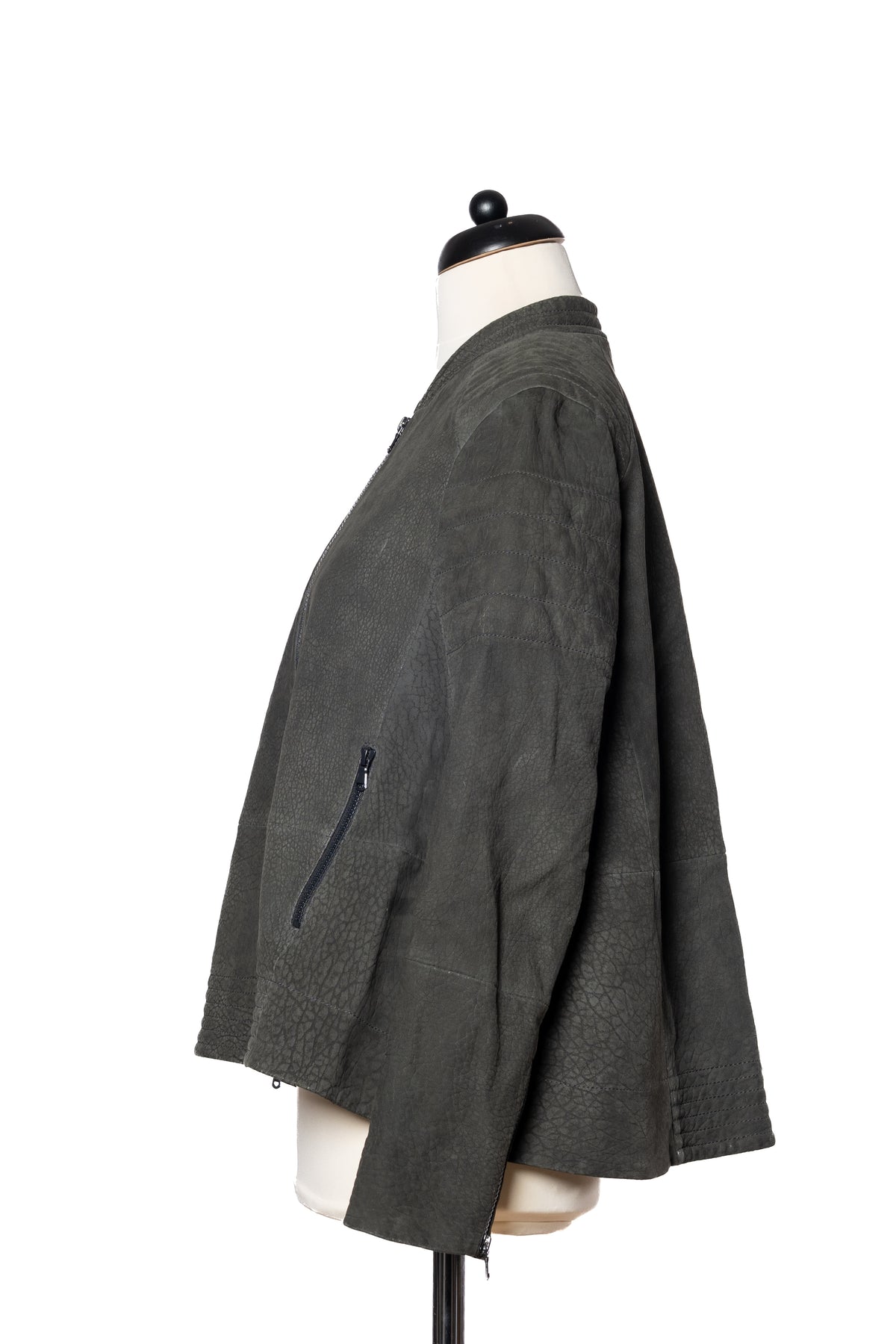 Brunello Cucinelli Lederjacke Grau