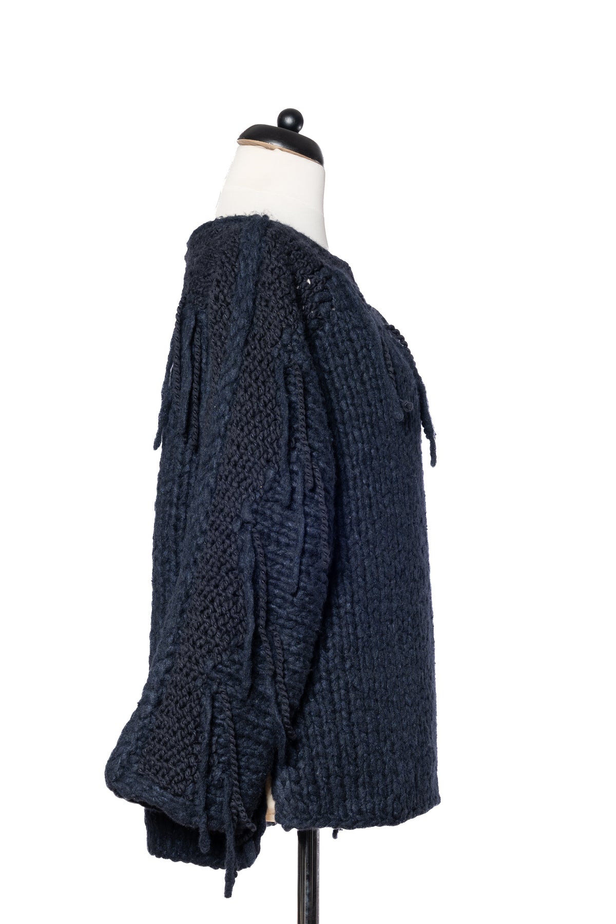 Iris von Arnim grober Strickpullover Dunkelblau
