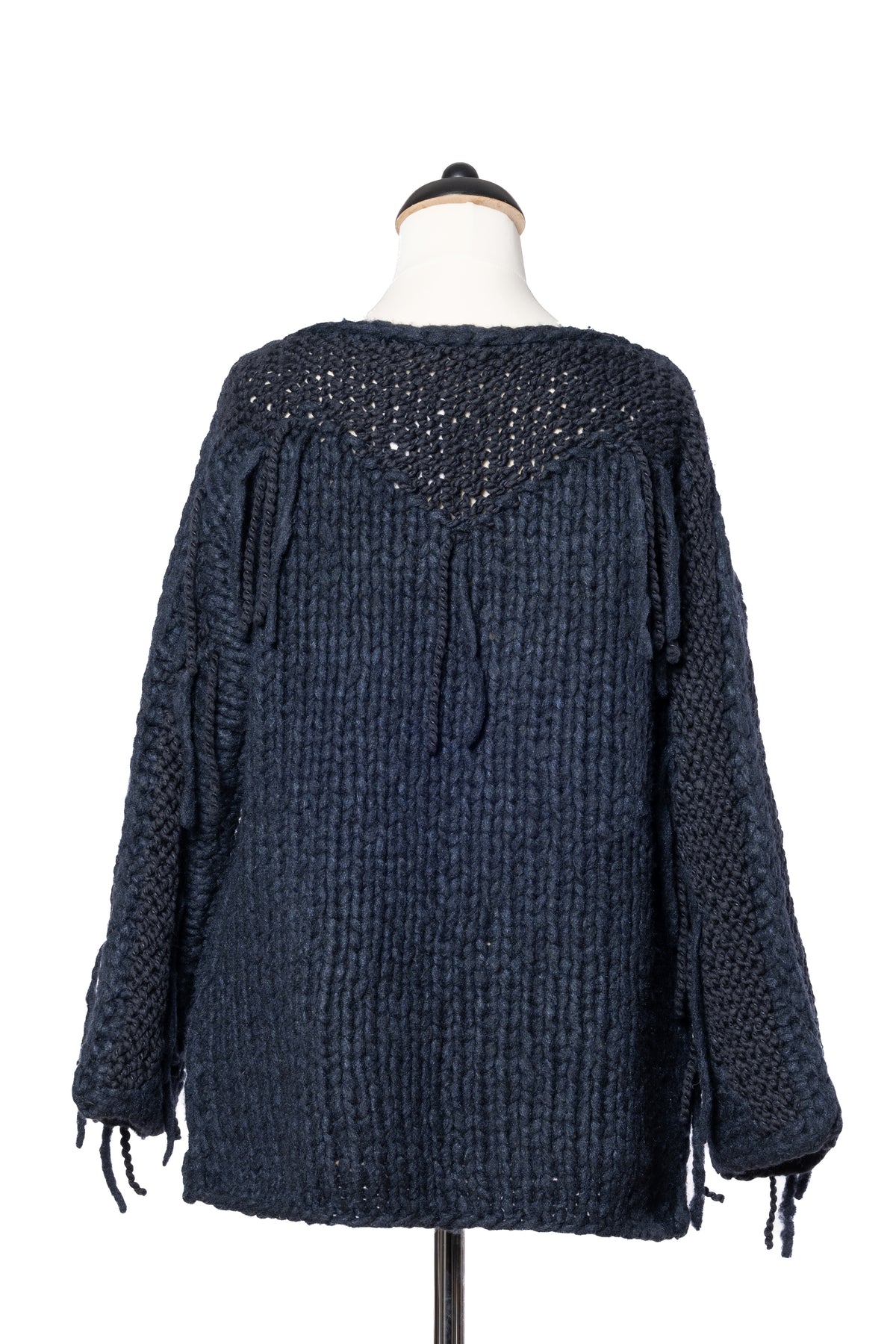 Iris von Arnim grober Strickpullover Dunkelblau