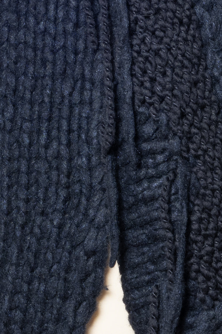 Iris von Arnim grober Strickpullover Dunkelblau