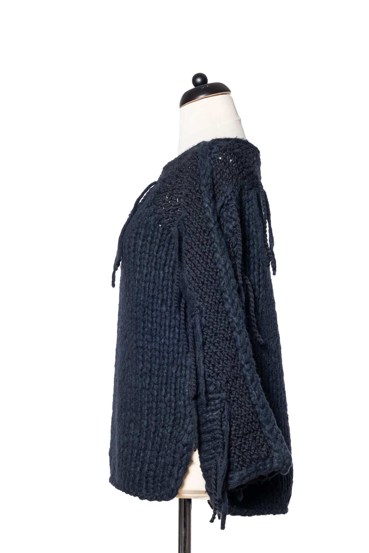 Iris von Arnim grober Strickpullover Dunkelblau