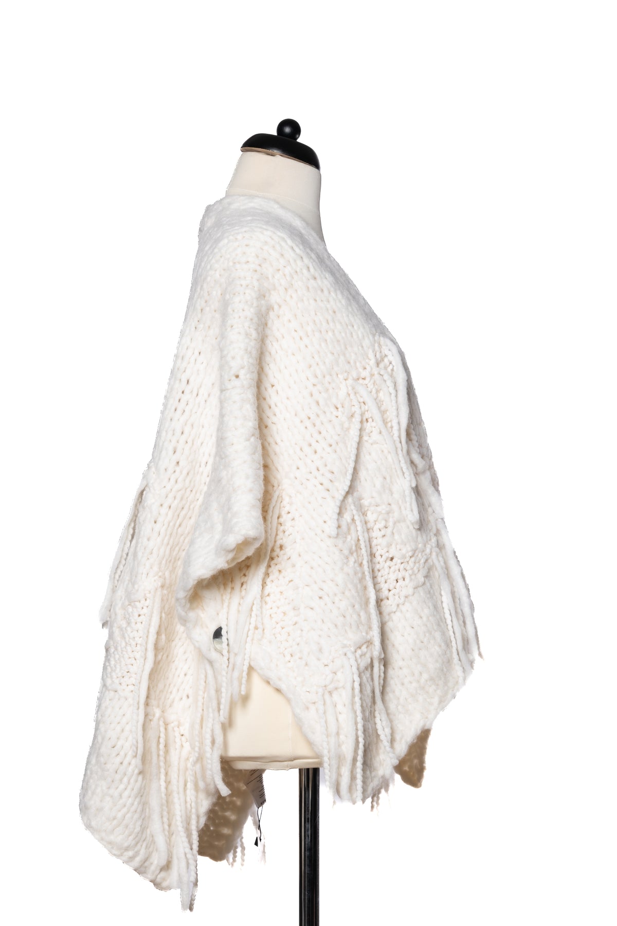 Iris von Arnim Poncho Strick Creme