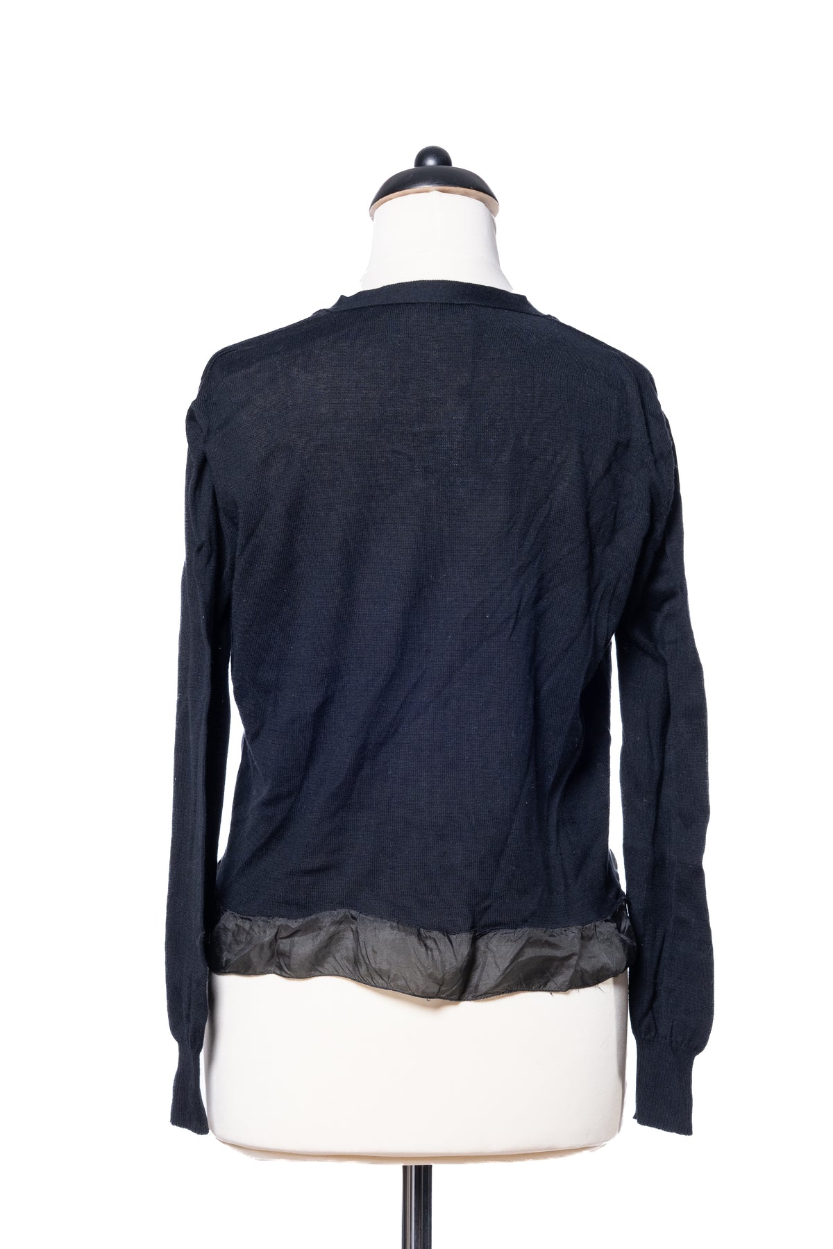 Miu Miu Cardigan mit Rüschen Schwarz