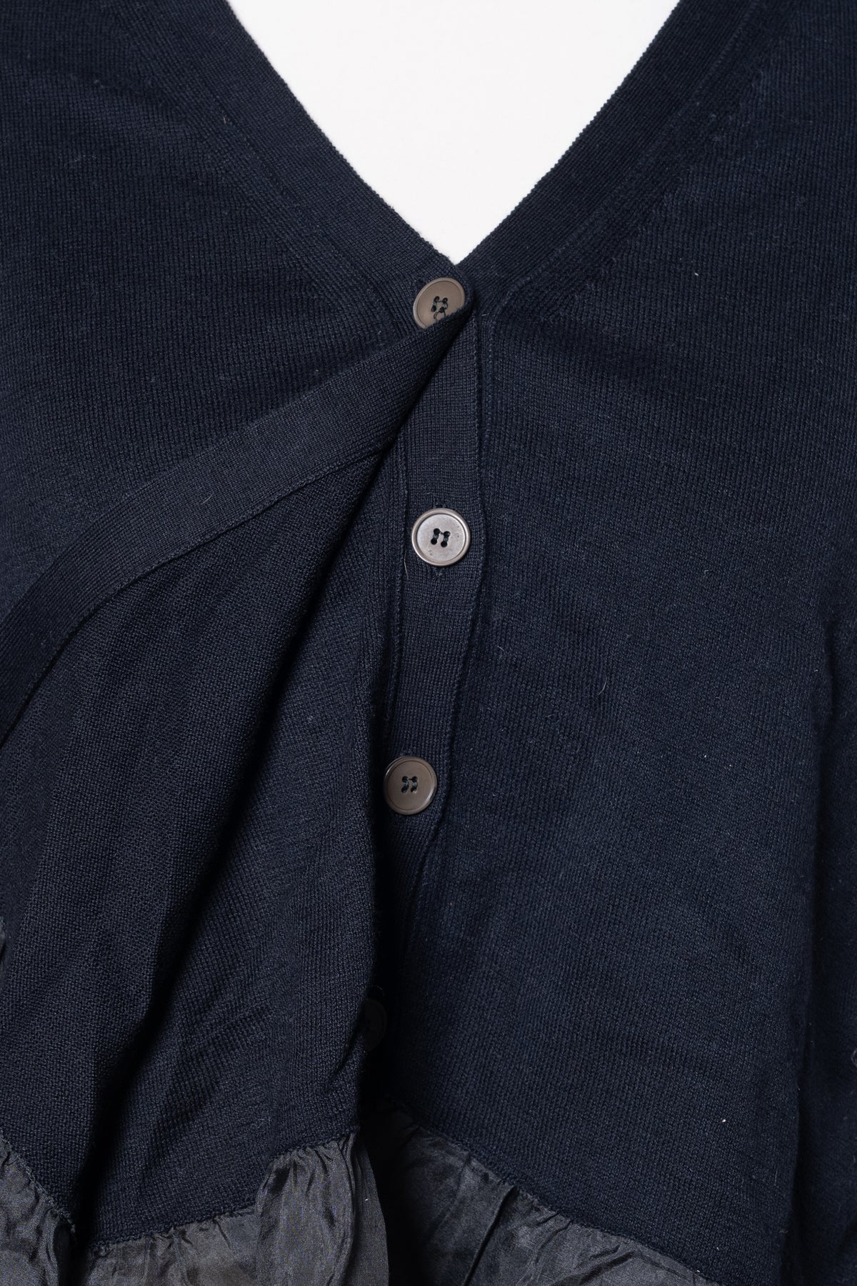 Miu Miu Cardigan mit Rüschen Schwarz