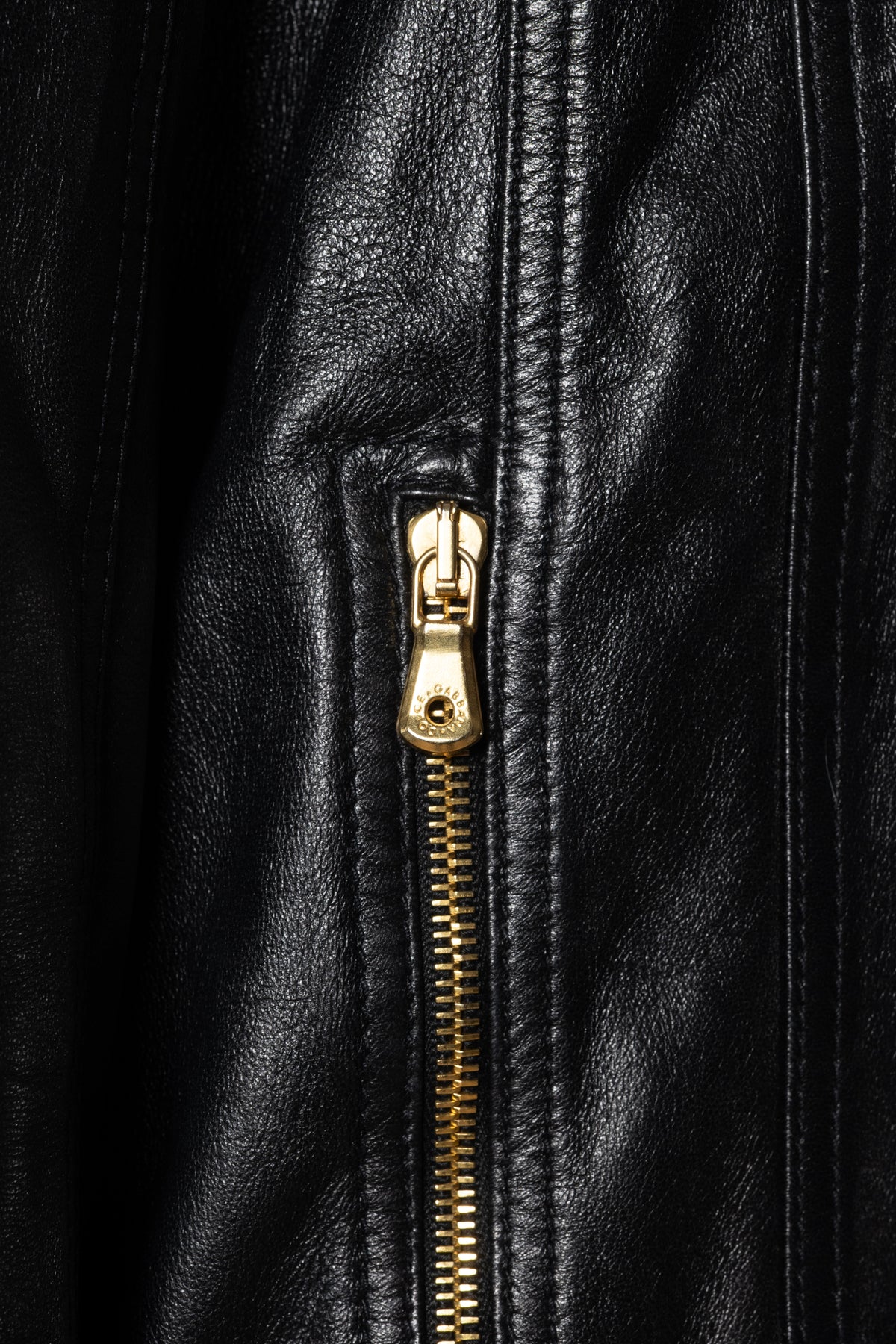 Dolce&Gabbana Lederjacke Schnallenkragen Schwarz