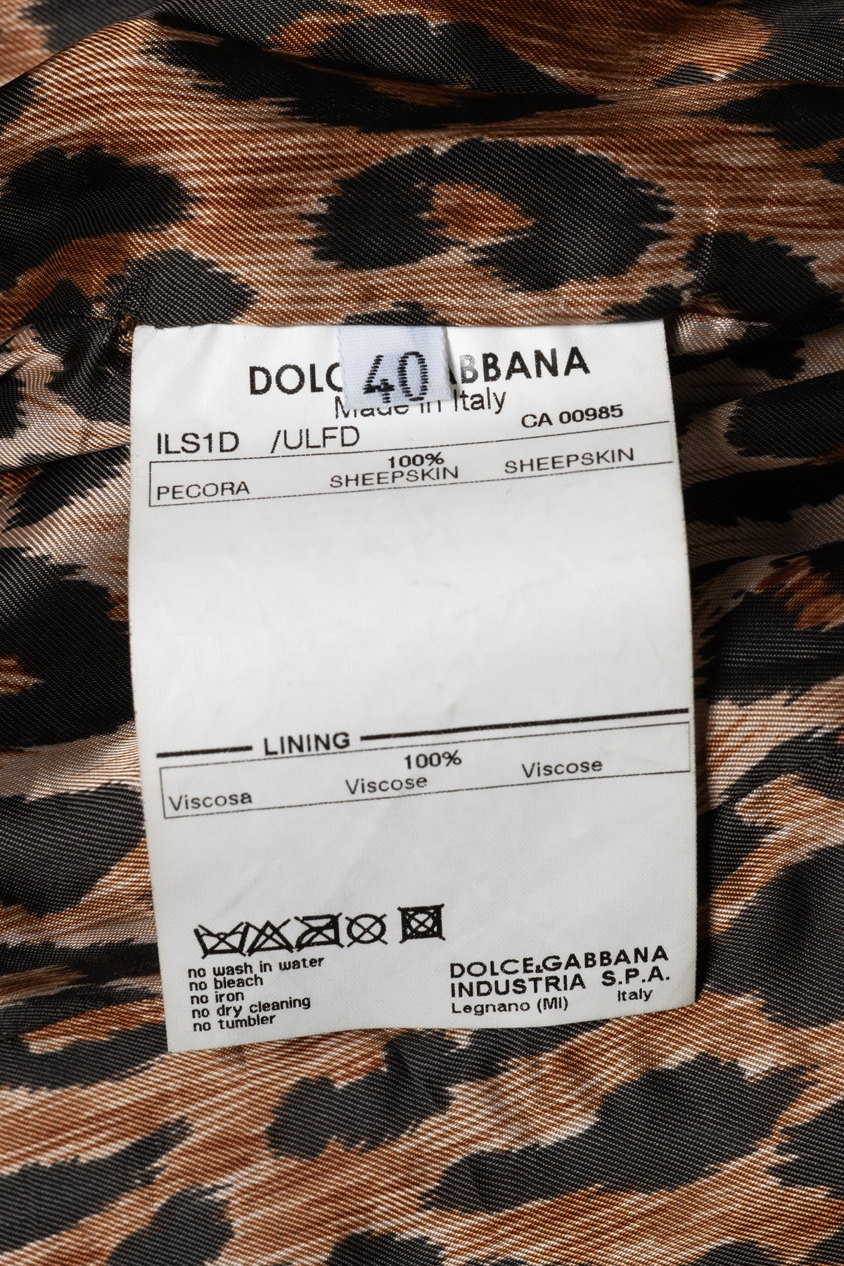 Dolce&Gabbana Lederjacke Schnallenkragen Schwarz