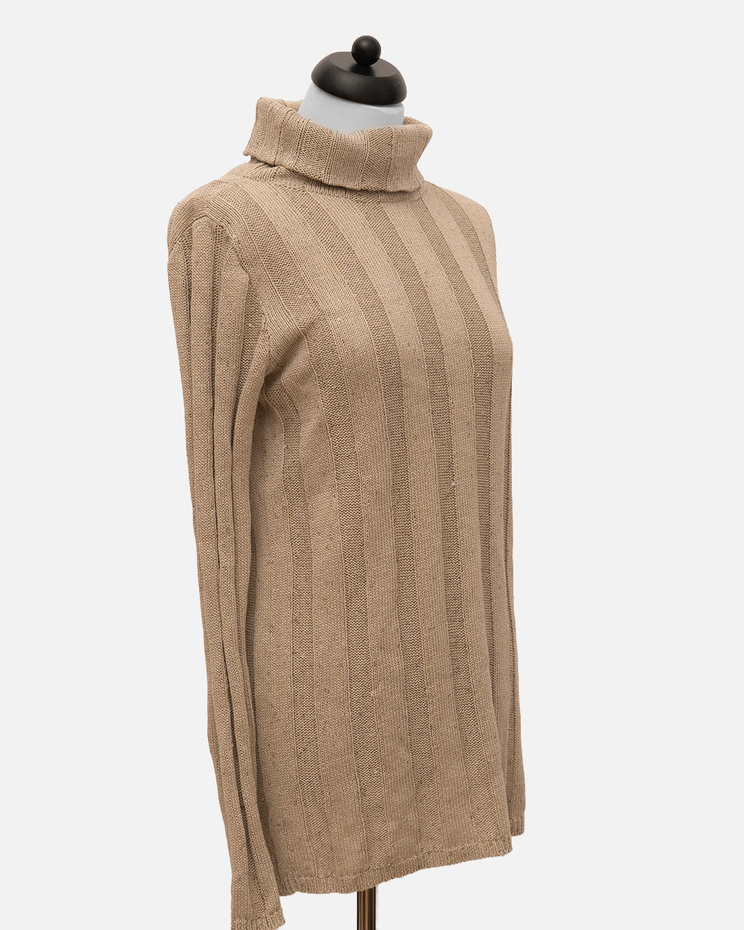 Brunello Cucinelli Rollkragen Steinfarben mit Glitzer