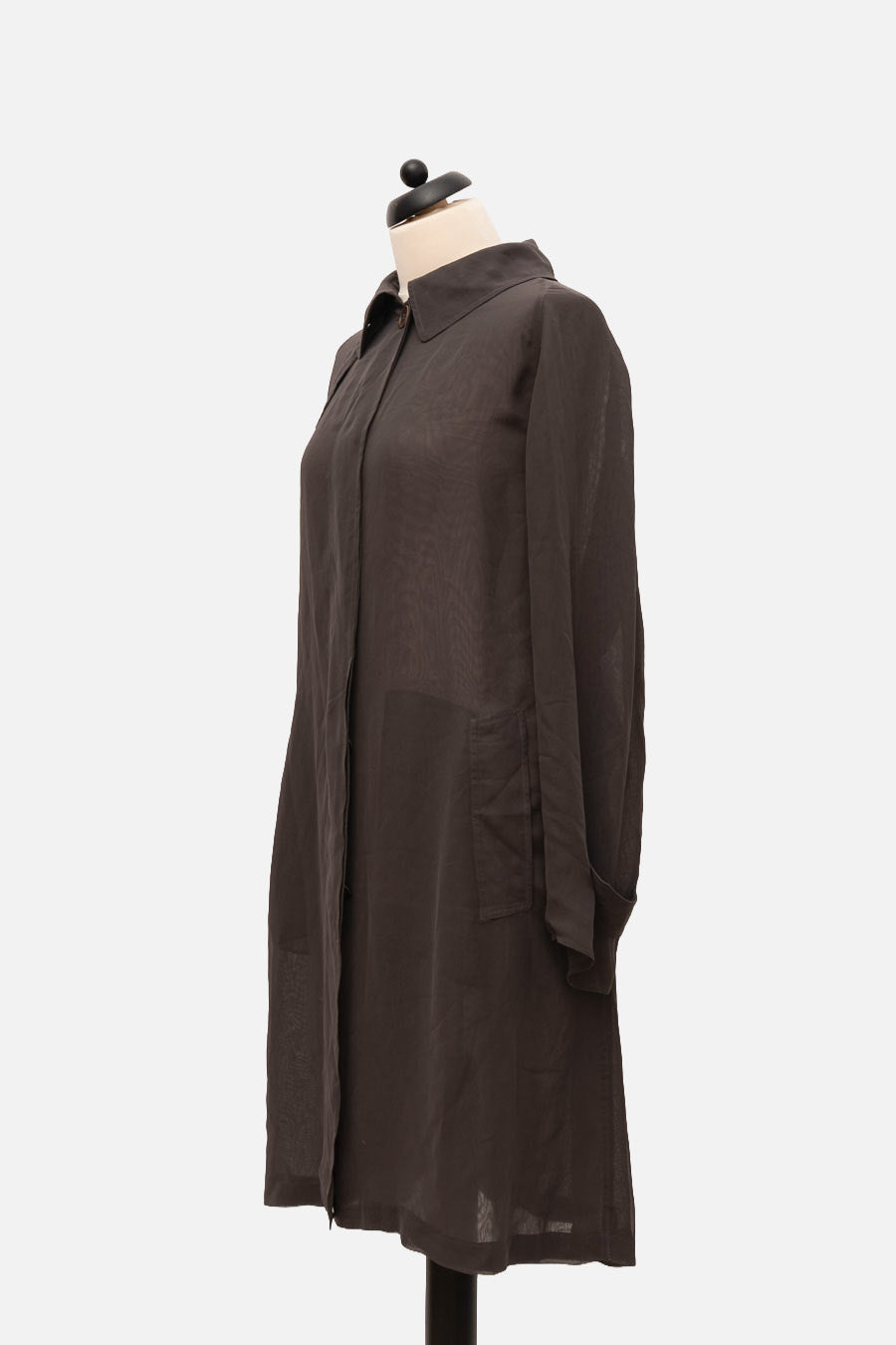 Hermès Blusenkleid Grau