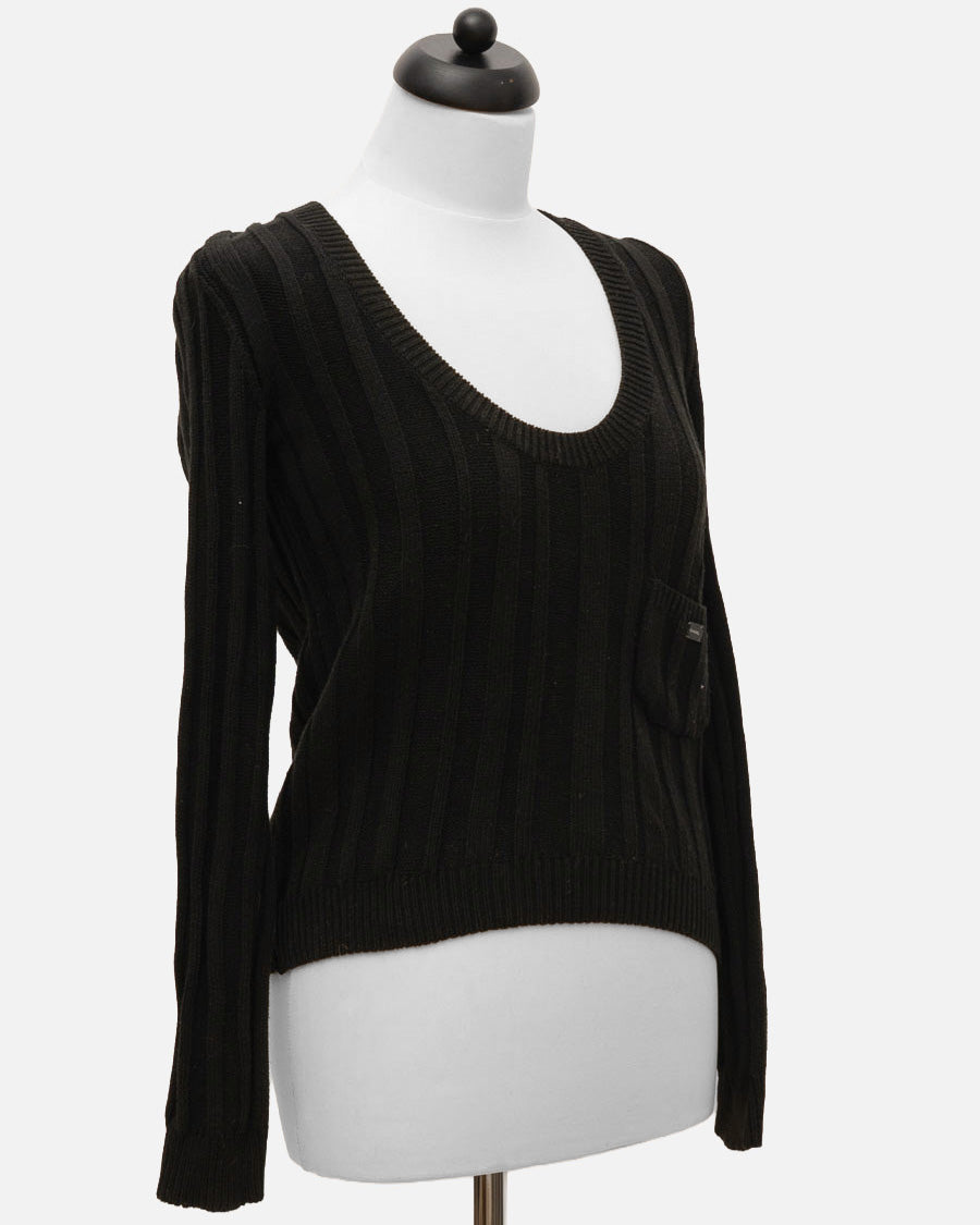 Chanel Strickpullover Schwarz