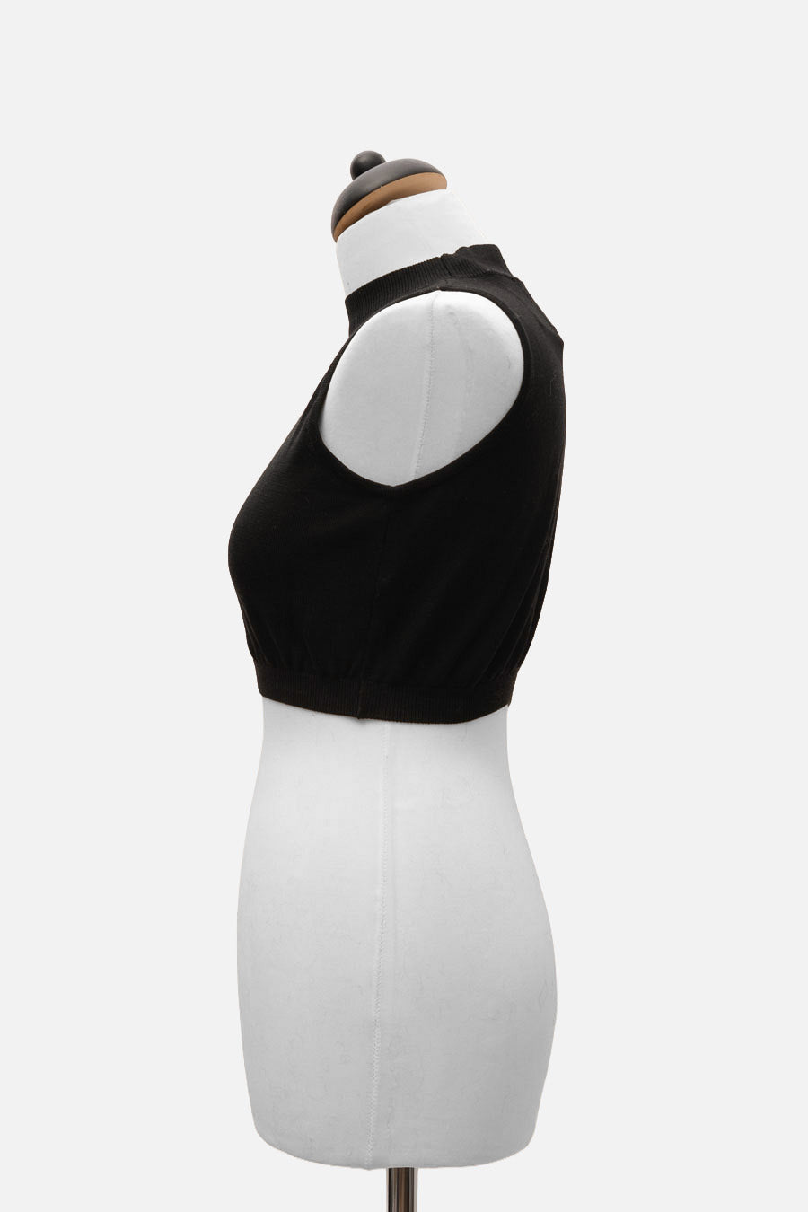 Chanel Crop Top Schwarz Identification Line