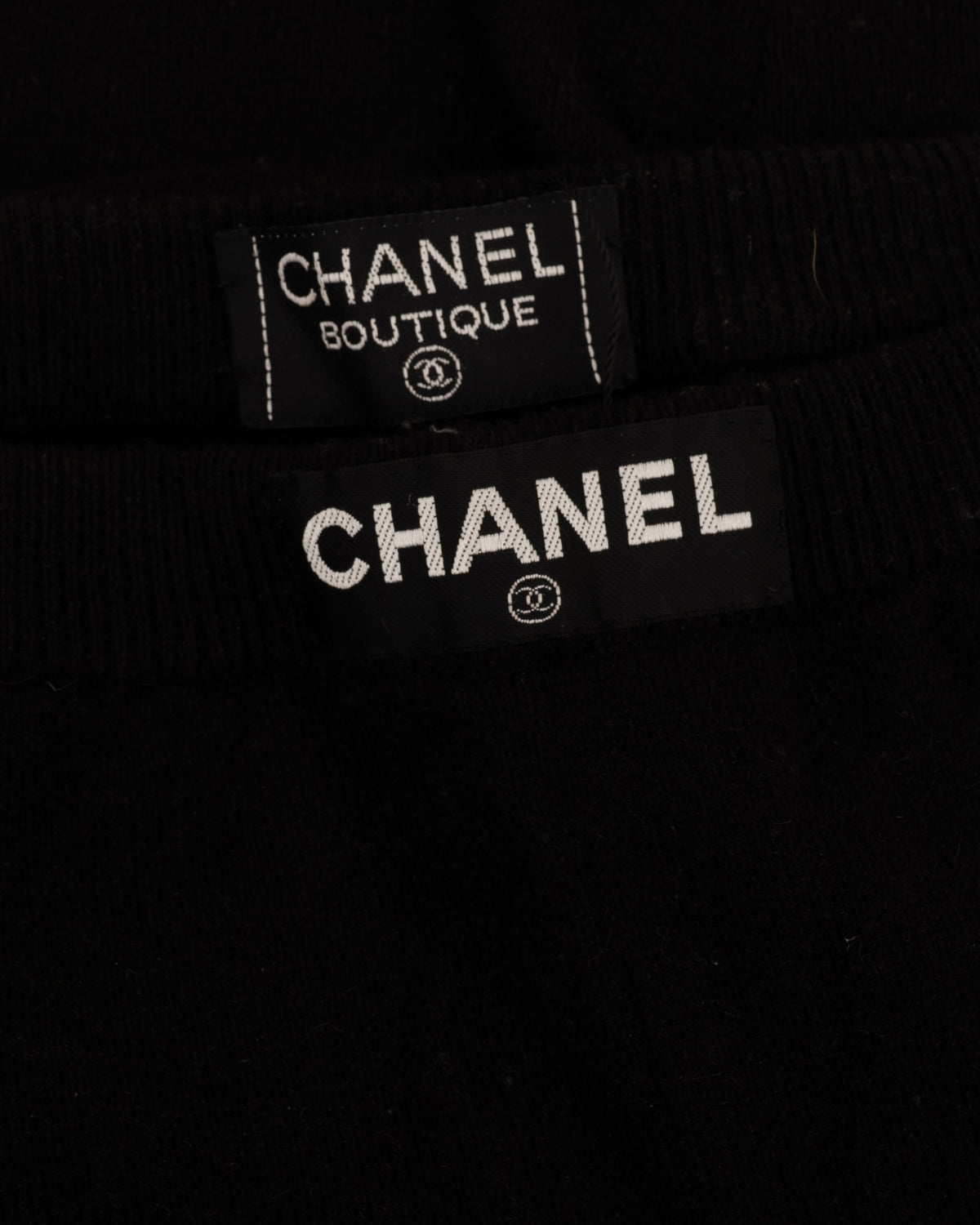 Chanel Wollhose Schwarz