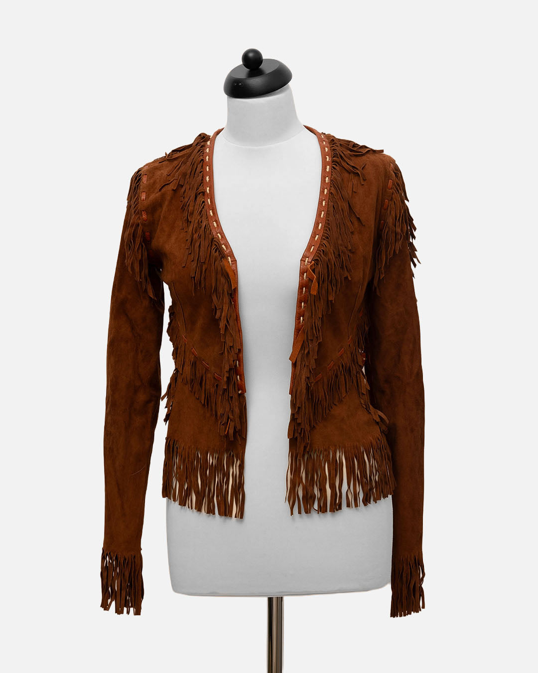 Dolce&Gabbana Wildlederjacke mit Fransen Braun