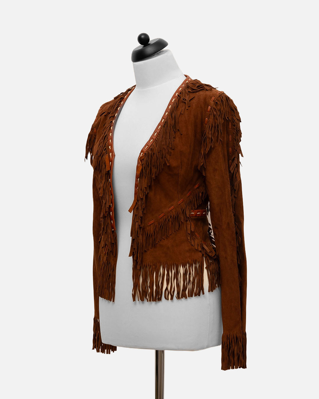 Dolce&Gabbana Wildlederjacke mit Fransen Braun