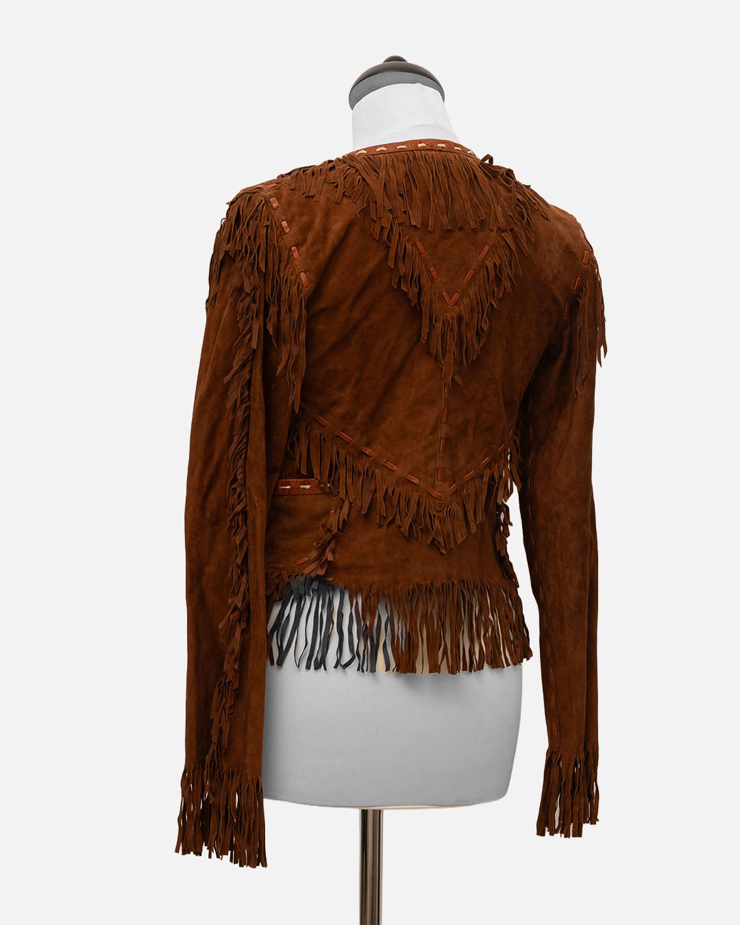 Dolce&Gabbana Wildlederjacke mit Fransen Braun