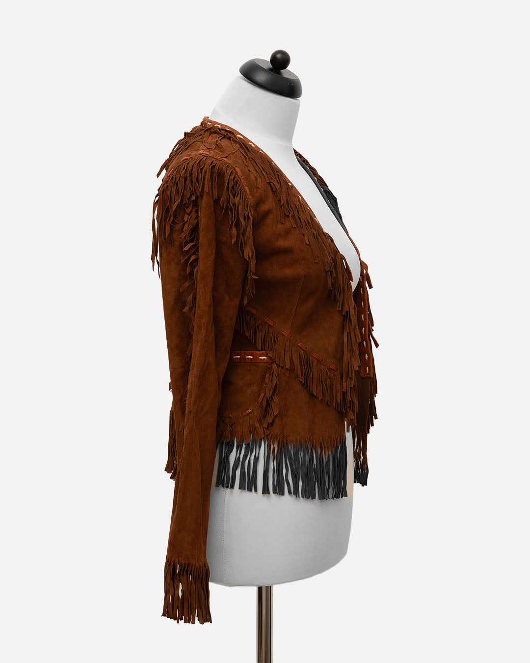 Dolce&Gabbana Wildlederjacke mit Fransen Braun