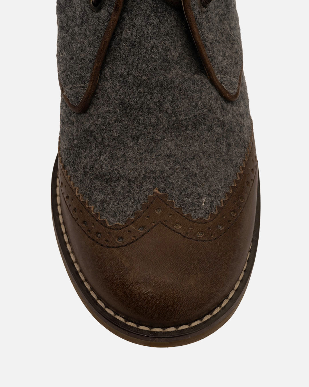 Brunello Cucinelli Absatzschuhe Grau Leder Budapester