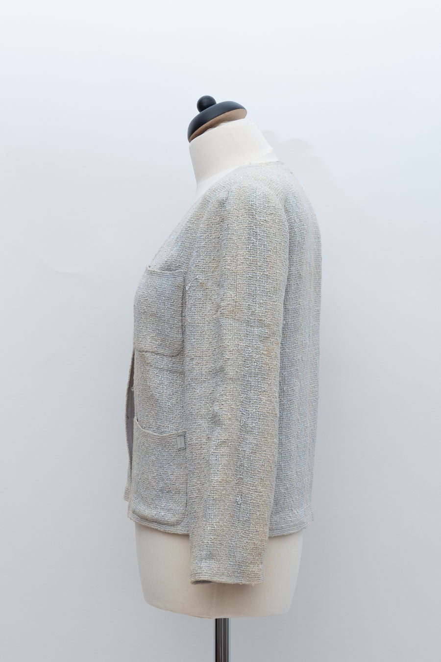 Chanel Tweedjacke Blau/Grau