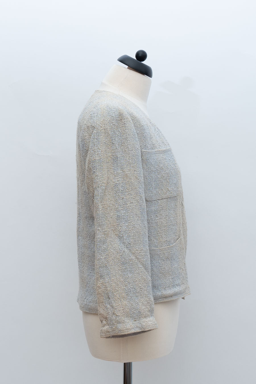 Chanel Tweedjacke Blau/Grau