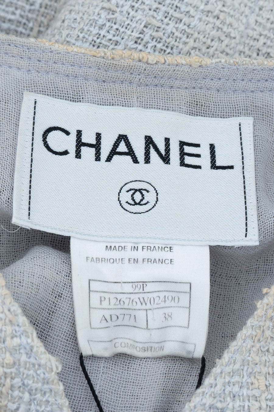 Chanel Tweedjacke Blau/Grau