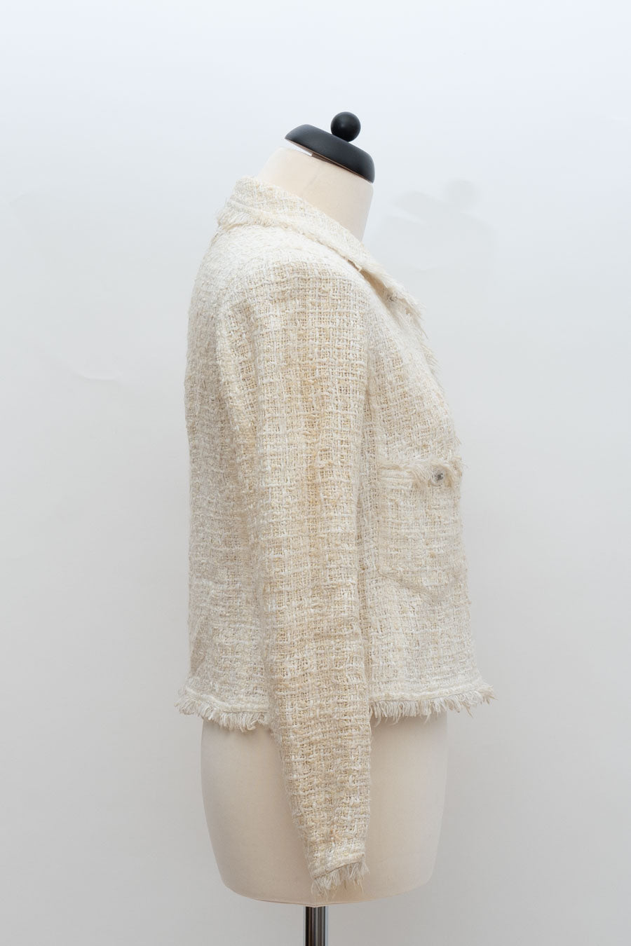 Chanel Tweedjacke Weiß
